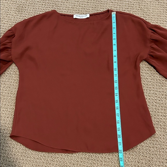 Amanda Uprichard Brown Peasant Sleeve Blouse size Small - Picture 11 of 13